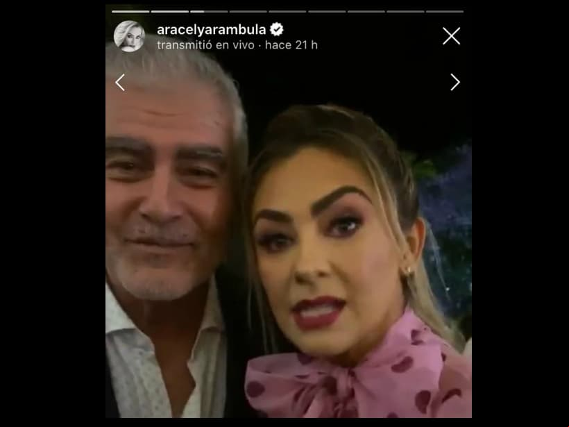 Aracely Arámbula y Saúl Lisazo.