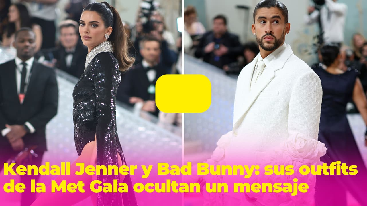 El significado oculto en los outfits de Kendall Jenner y Bad Bunny en la Met Gala 2023