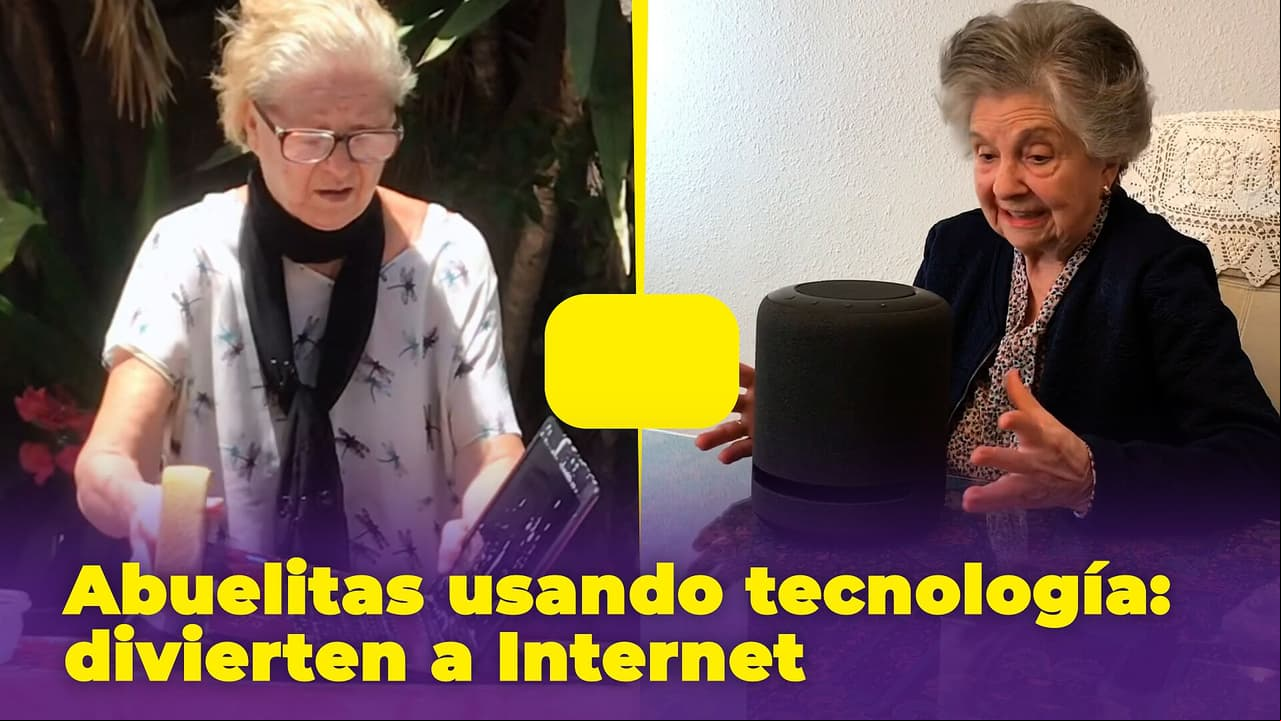 Abuelitas usando tecnología: piden sus canciones favoritas, rezan el rosario con Alexa y más
