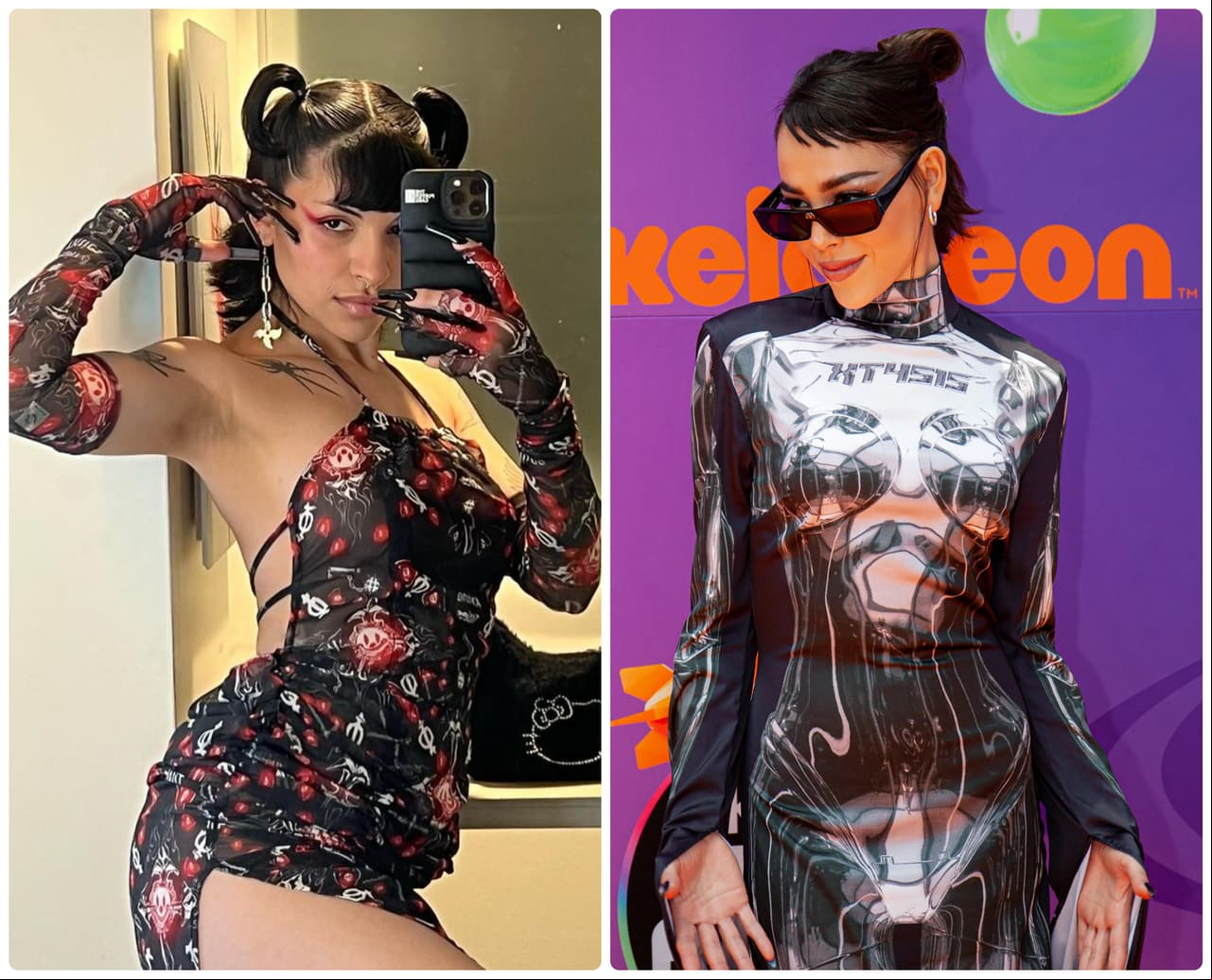 ¿Danna Paola está inspirando su estilo 'dark' en Cazzu?