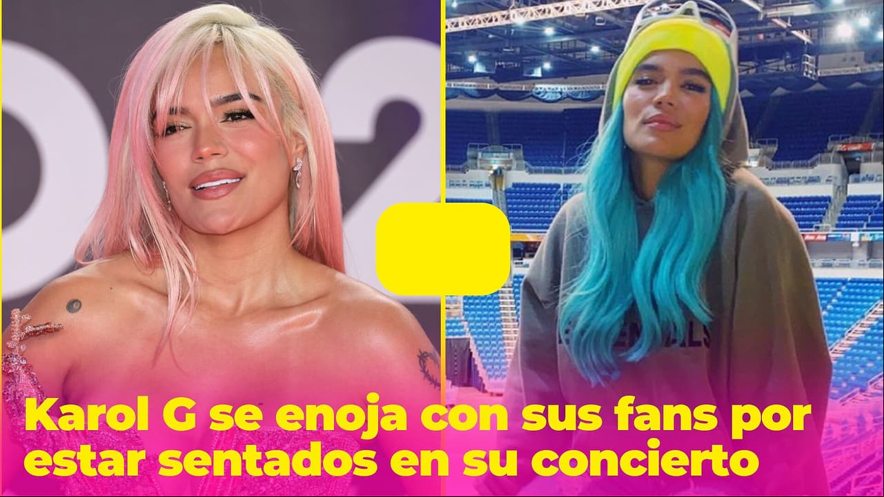 Karol G se enoja con sus fans por estar sentados y en el teléfono en su concierto