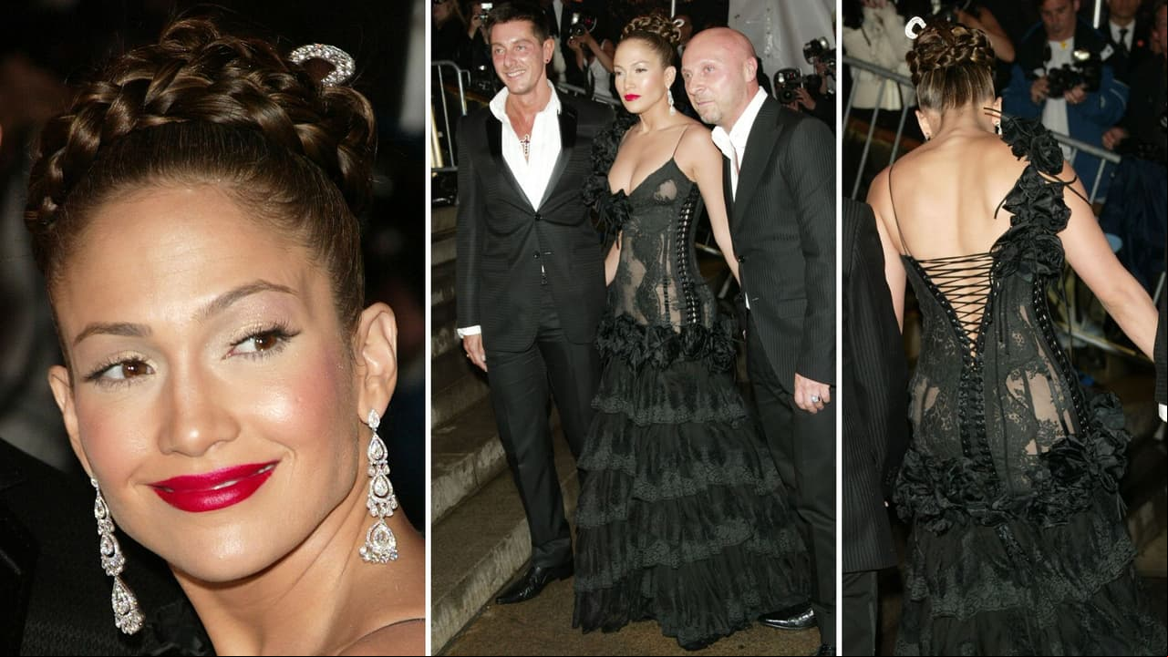JLo en la Met Gala 2004.