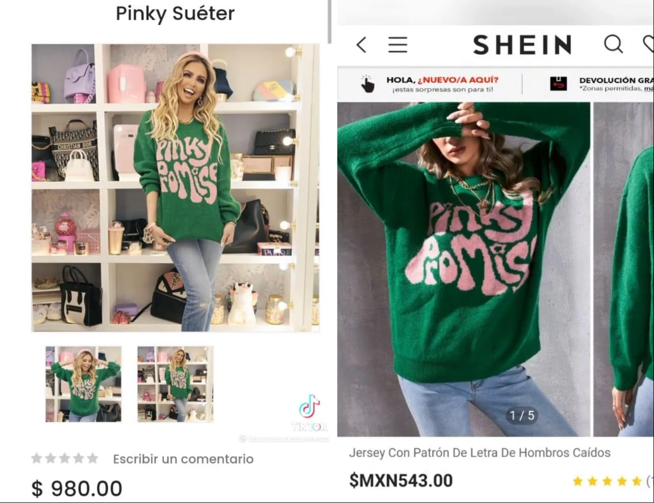 Karla Díaz acusada de revender ropa al doble de su precio original