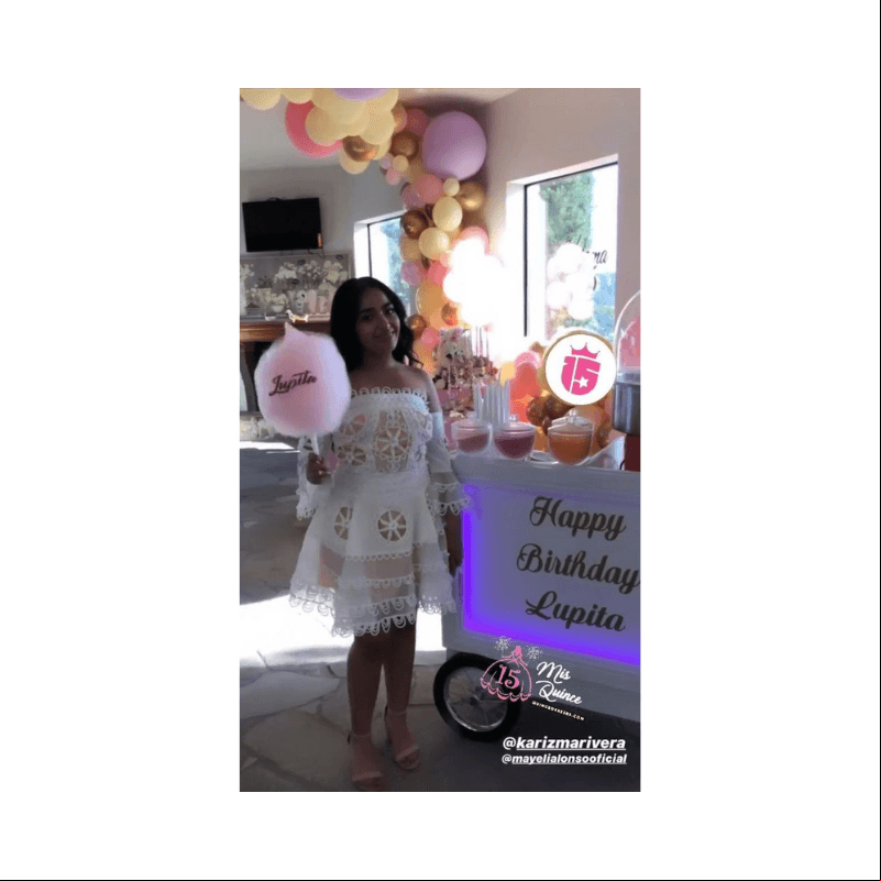 Lupita Karizma festejó el 4 de agosto su segunda fiesta de XV, que fue organizada por su madre, Mayeli Alonso.