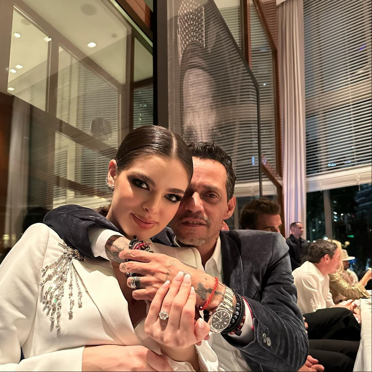 Marc Anthony y Nadia Ferreira se casaron en Miami, Florida.