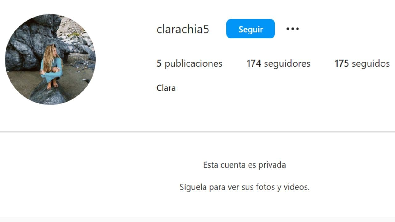 Perfil de Instagram de Clara Chía, novia de Piqué