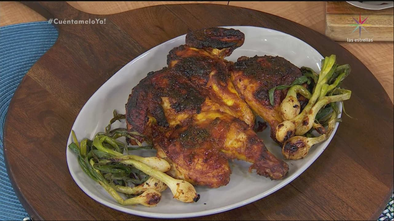 RECETA: Pollo rostizado con adobo de limón y ajo