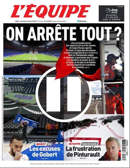 La prensa en el mundo deportivo reacciona ante la inminente crisis que se vive a causa del COVID-19 ¡Así las portadas en los diarios deportivos más importantes!