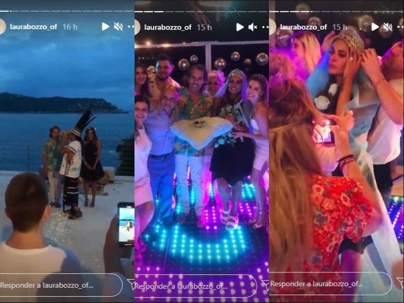 La conductora de televisión lució espectacular durante la íntima celebración.