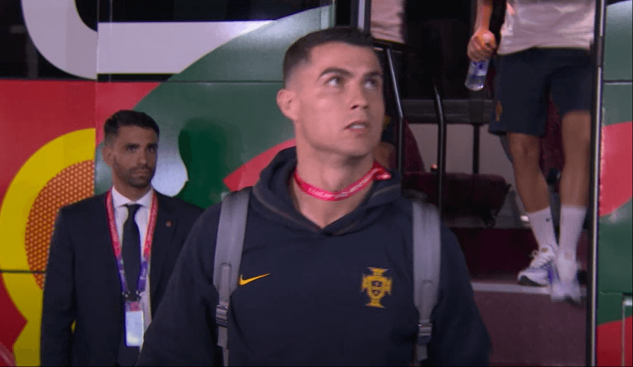 Cristiano Ronaldo llega al Estadio 974