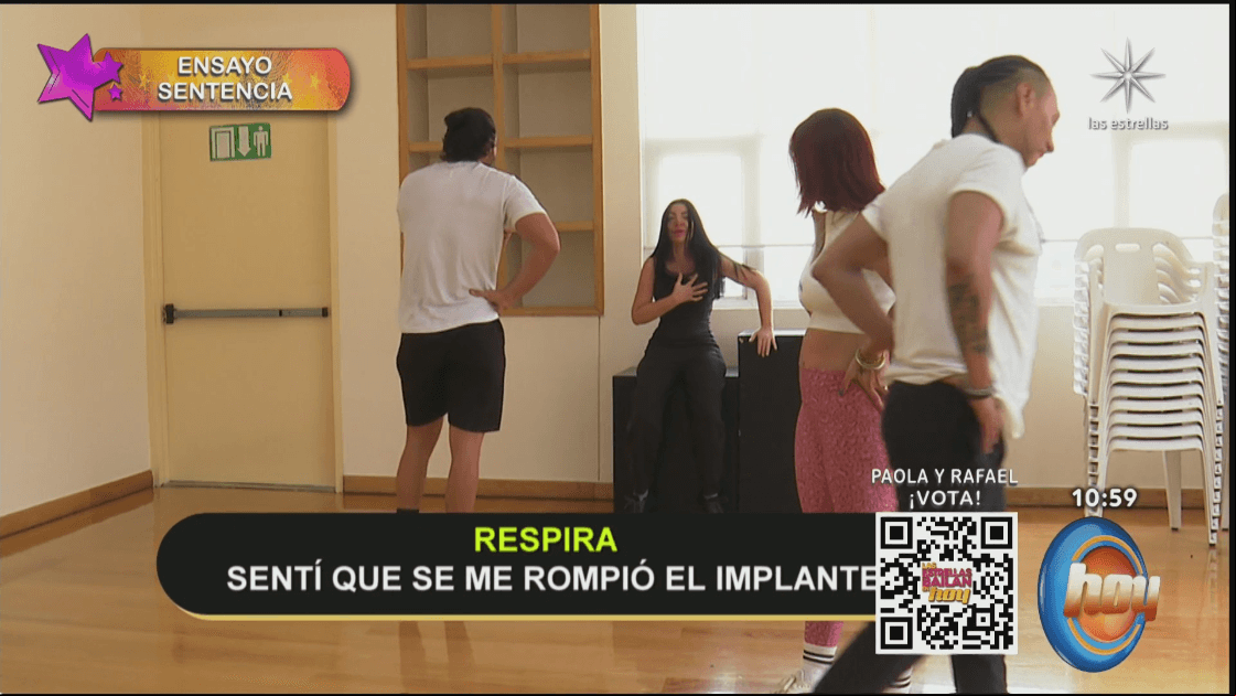 Paola Durante en los ensayos de Las Estrellas bailan en Hoy