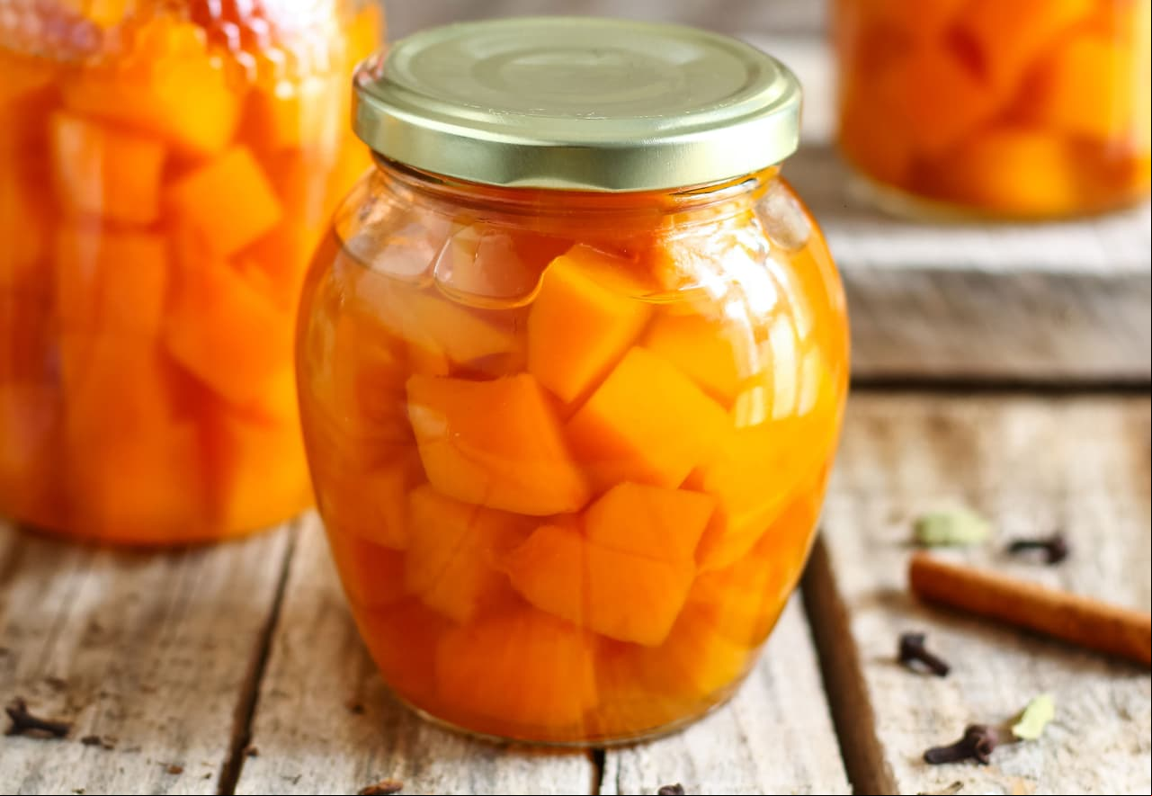 Un dulce acompañante: Compota de rábanos y piña.