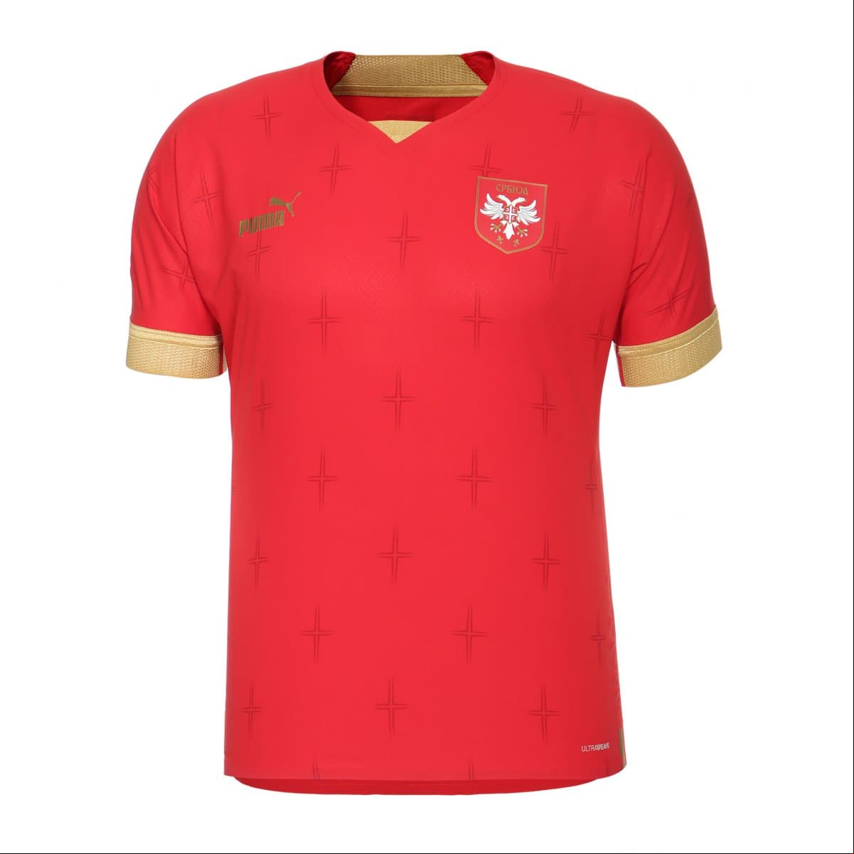 SERBIA, LOCAL. Las distintas marcas patrocinadoras se han lucido con los diseños para el Mundial Qatar 2022.