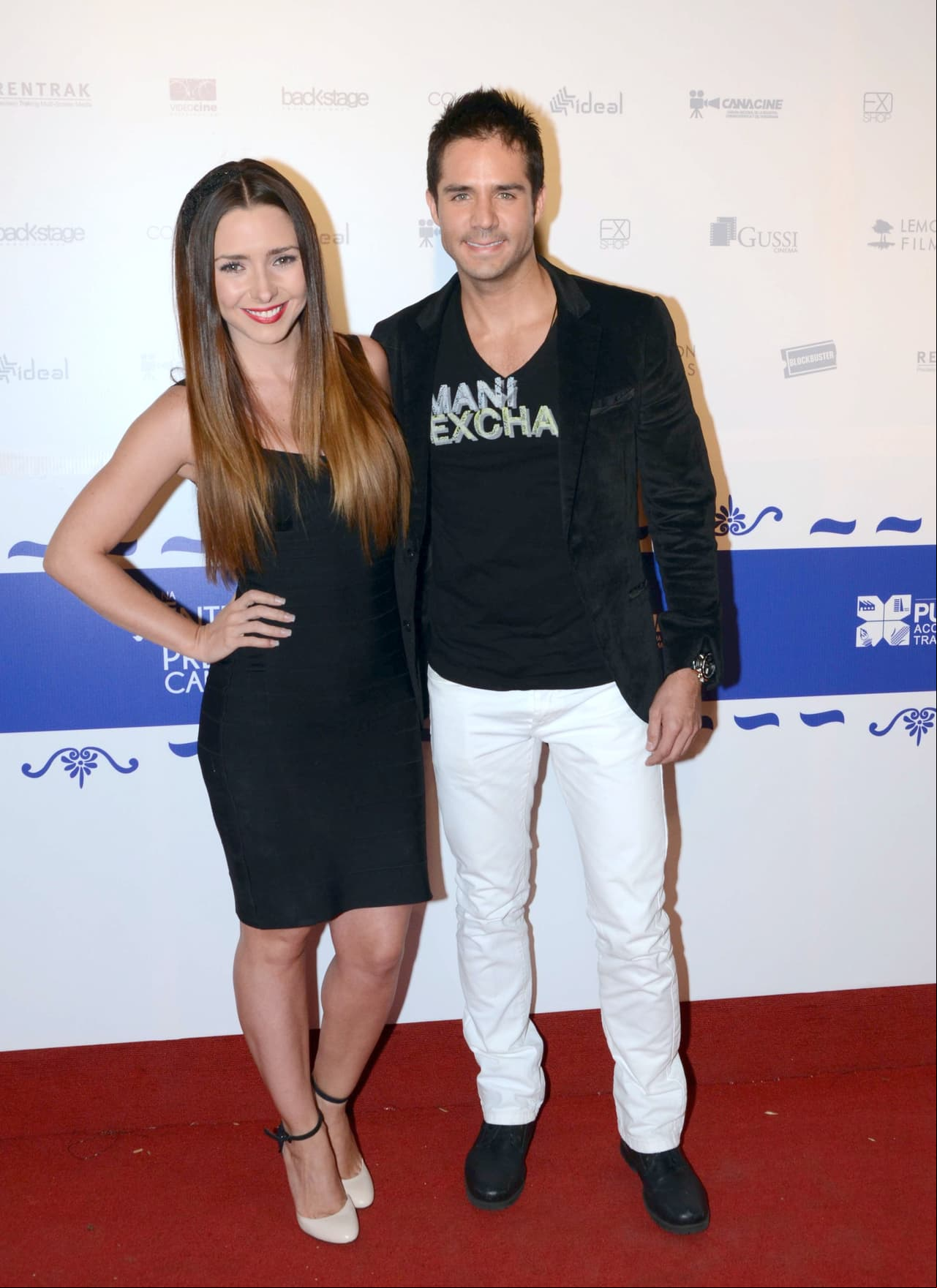 Ariadne Díaz y José Ron en la 9a entrega de los Premios Canacine en abril de 2013