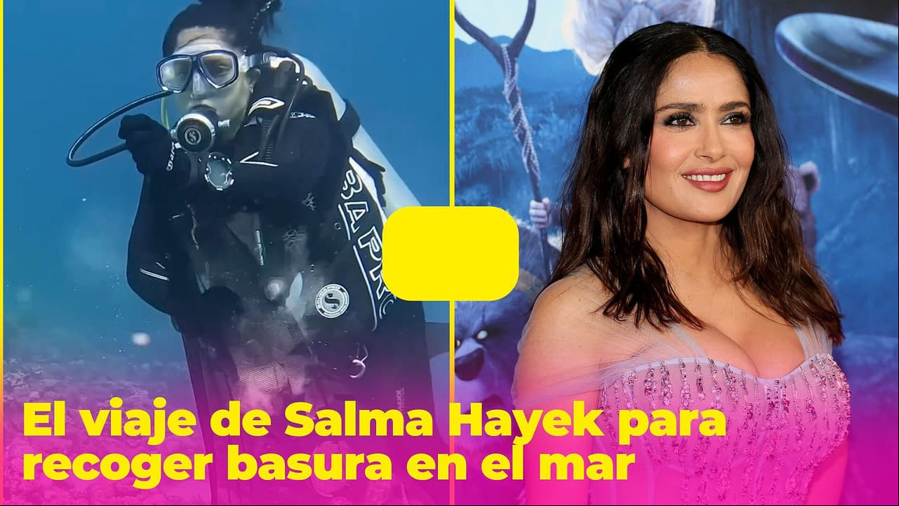 Salma Hayek viaja a Jordania para recoger basura en las profundidades del mar
