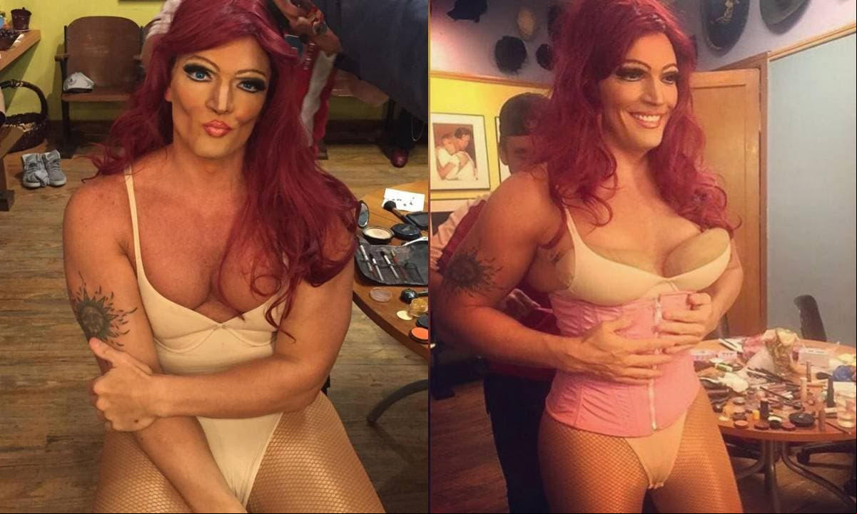 Julián Gil dejó ver cómo luce vestida de mujer para su más reciente obra de teatro