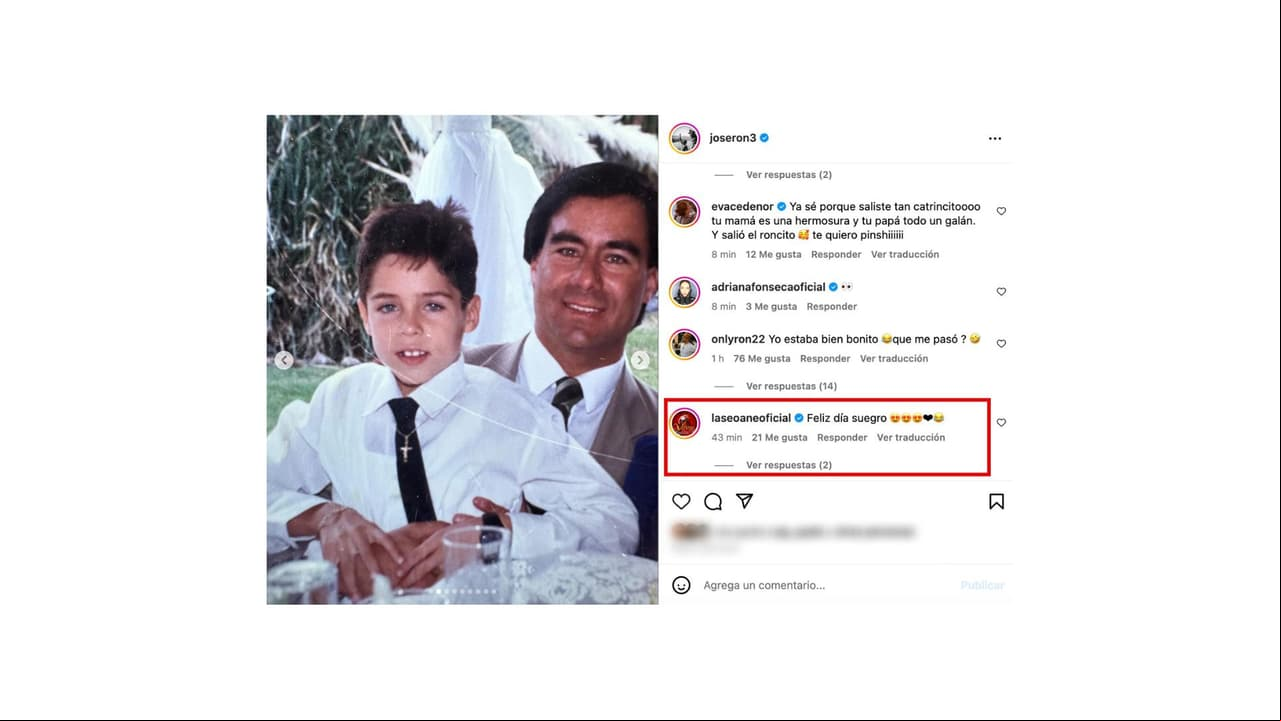 Así felicitó José Ron a su papá en su cumpleaños