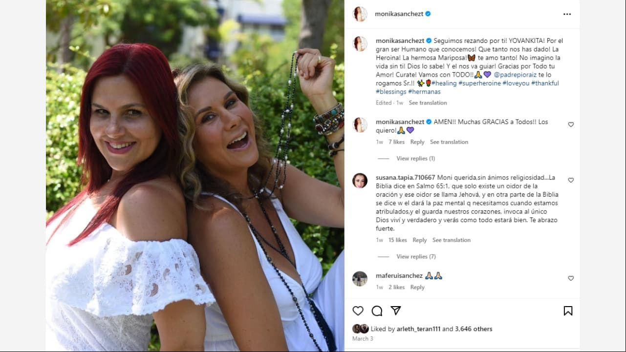 Monika Sánchez y su hermana Yovanka