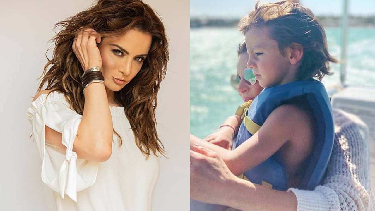 Silvia Navarro muestra, como pocas veces, lo grande que está su hijo León, quien es idéntico a ella