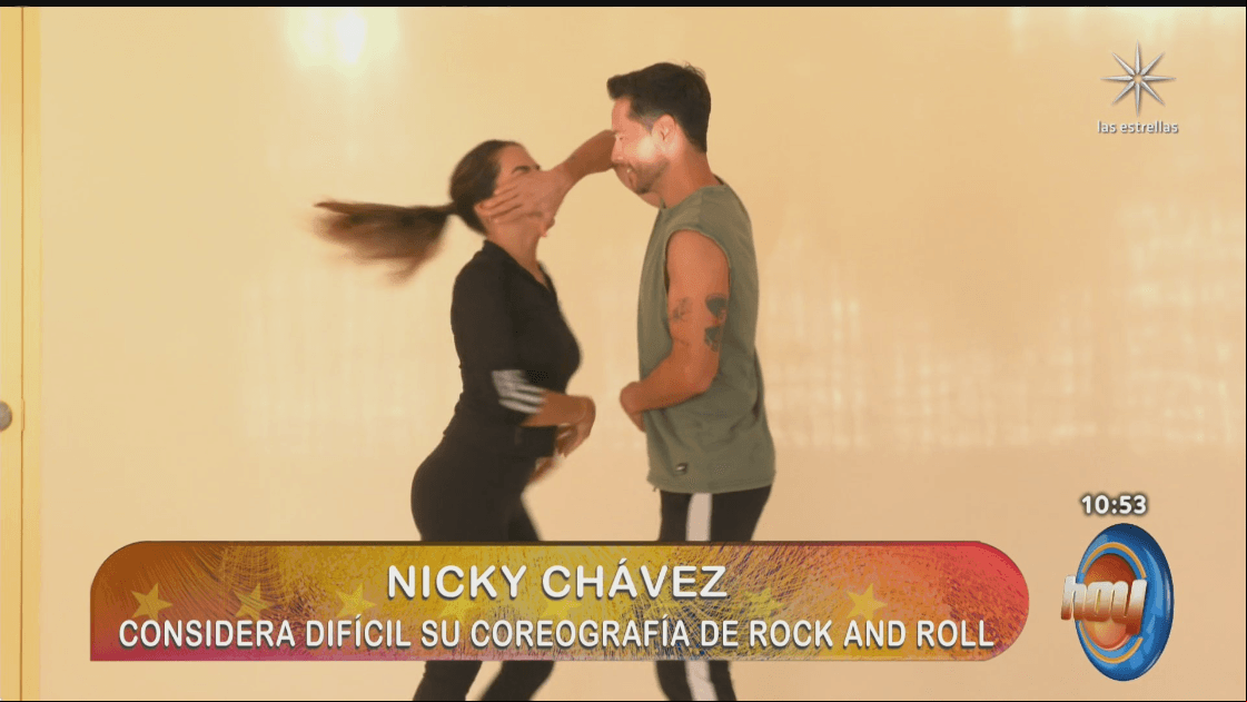 Nicky Chávez y Juan Solo en los ensayos de Las Estrellas bailan en Hoy