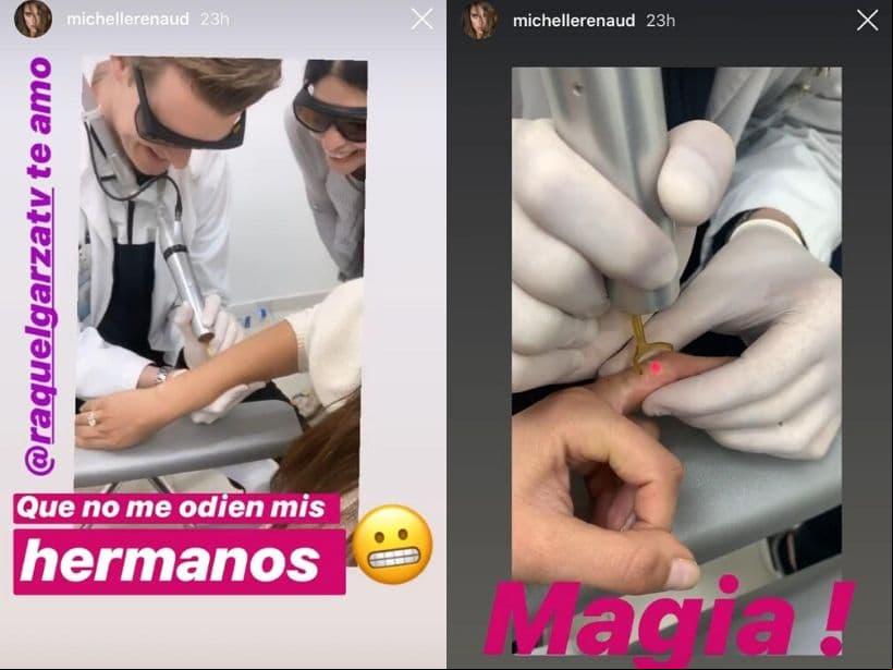 “Así se ve, así de rápido y no duele", escribió la actriz en sus historias de Instagram.