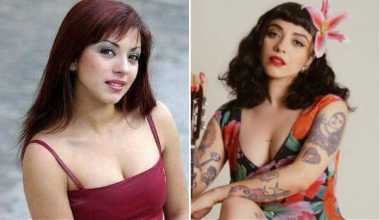 Cuesta creer que Mon Laferte lucía tan diferente cuando no era famosa con su proyecto solista, pues antes de volverse tan exitosa como hoy en día, estuvo en una banda de metal y hasta tuvo un look con la ceja mega delgada.