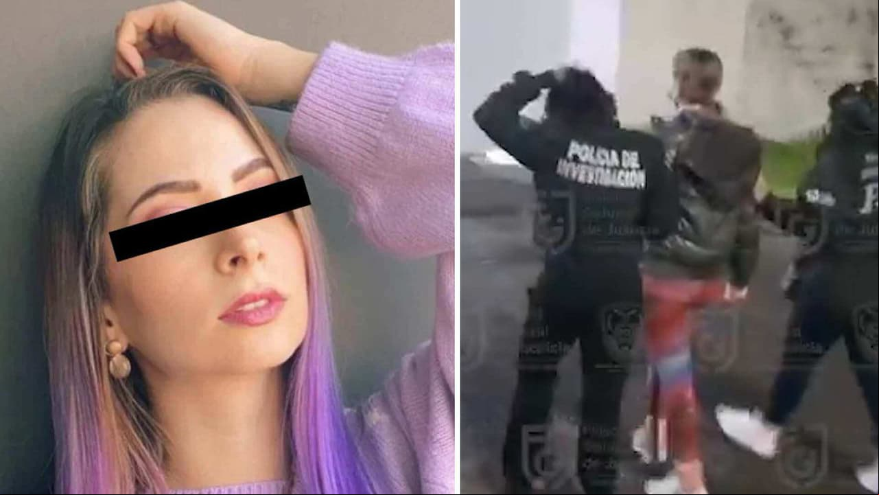YosStop se cubrió con una sudadera al ser aprehendida en su domicilio en la Ciudad de México