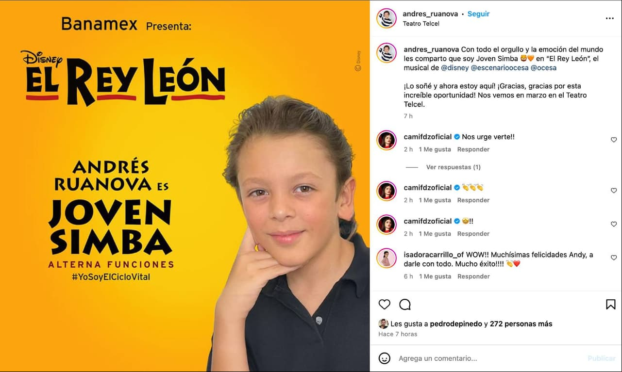 Musical El Rey León.