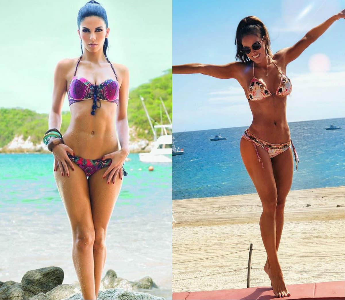 Las actrices África Zavala y Sara Corrales se enfrentan en una candente guerra de bikinis, donde deslumbran con sus encantos