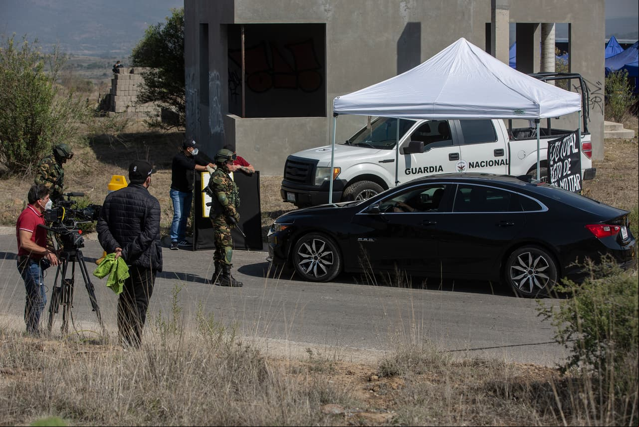 La producción montó un 'retén' para grabar la escena en la que 'Irene' y 'Ernesto' se escapan juntos.