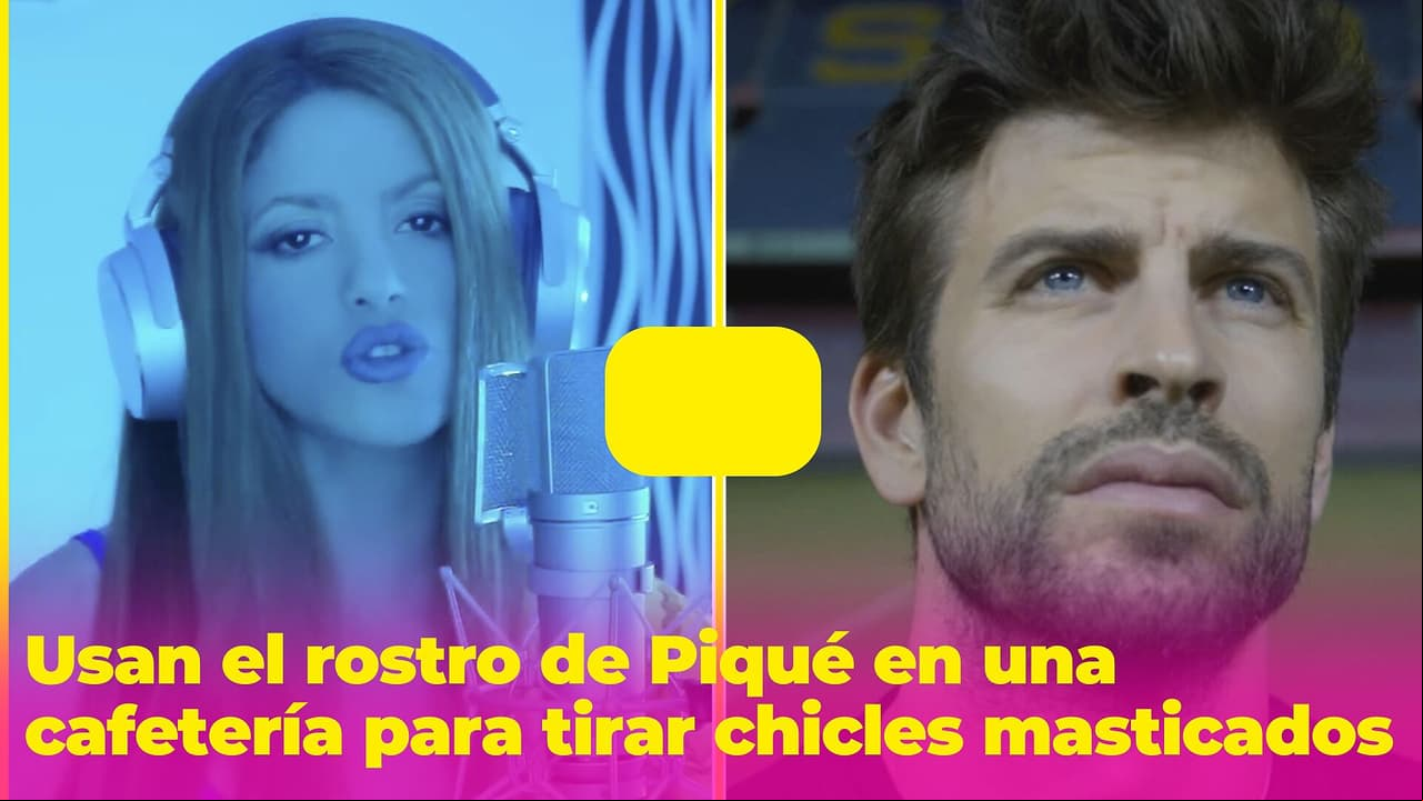 Usan el rostro de Gerard Piqué en una cafetería para tirar chicles masticados