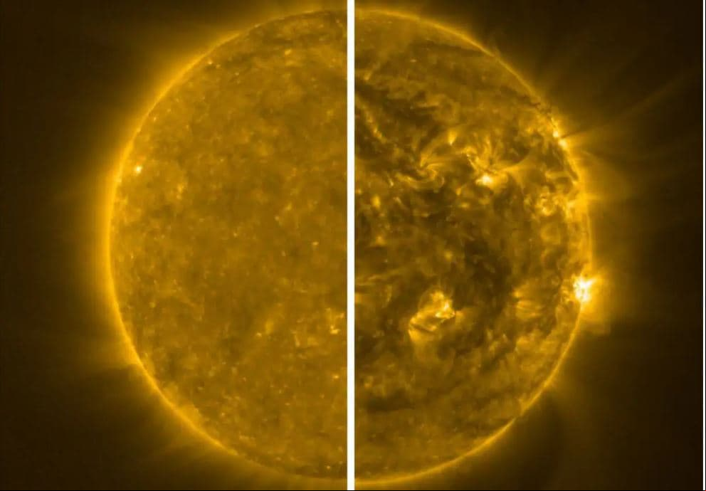 Actividad solar en el 2021 y en el 2023