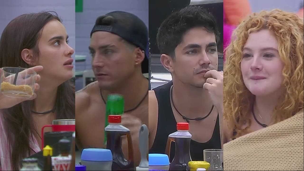 Gala Montes se besa con Agustín Fernández, mientras Sian Chiong le da pícara nalgada a Briggitte Bozzo