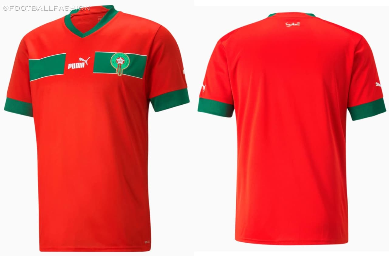 MARRUECOS, LOCAL. Las distintas marcas patrocinadoras se han lucido con los diseños para el Mundial Qatar 2022.