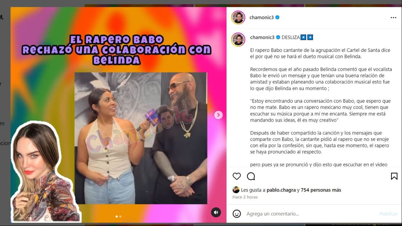 Babo rechaza trabajar con Belinda.
