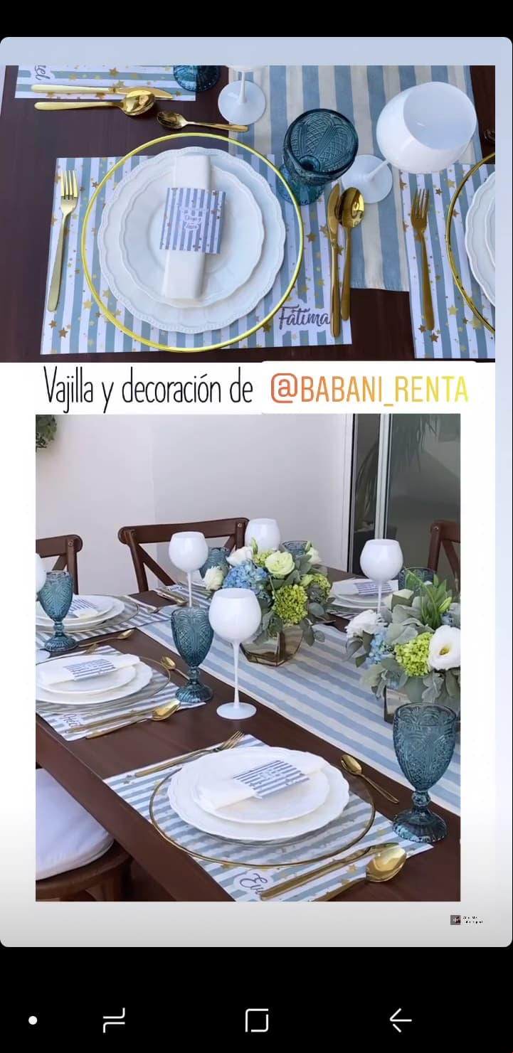 La bajilla del evento combinó a la perfección con el resto de los adornos y Fátima Torre destacó que disfrutaron de ricos platillos mexicanos.