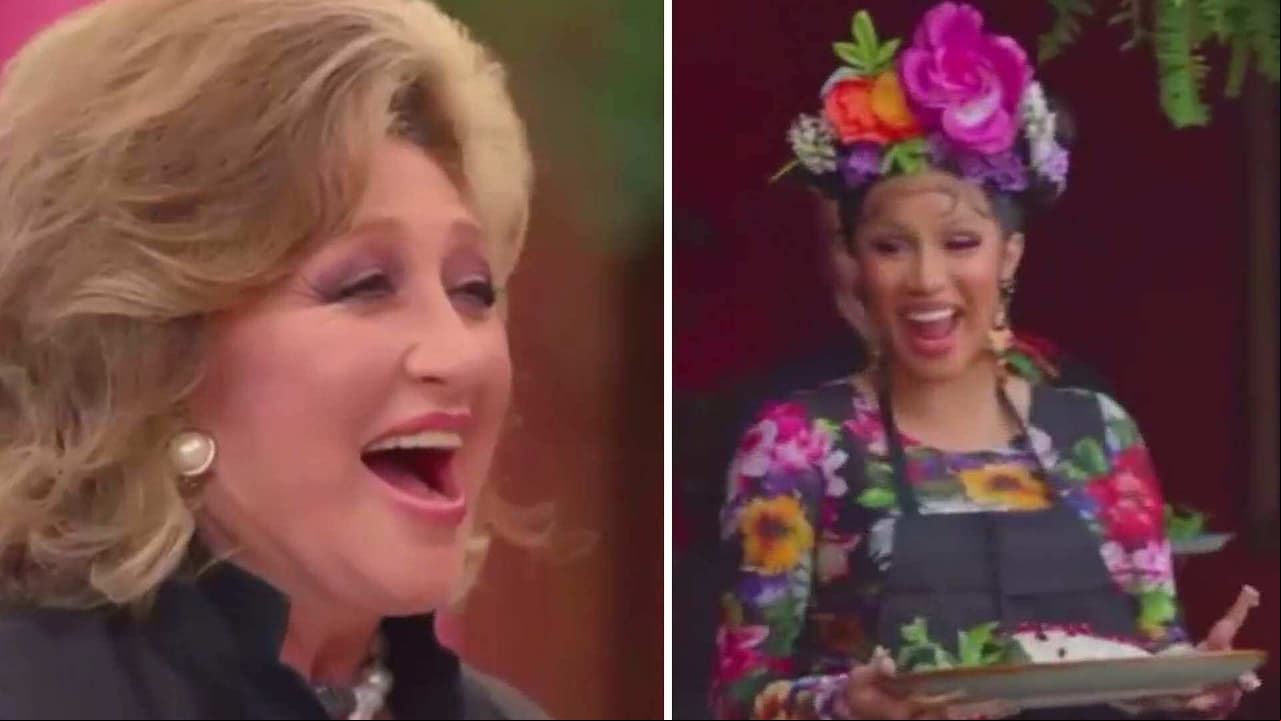 Angélica María aparece en el reality de Cardi B y hasta prueba sus chiles en nogada