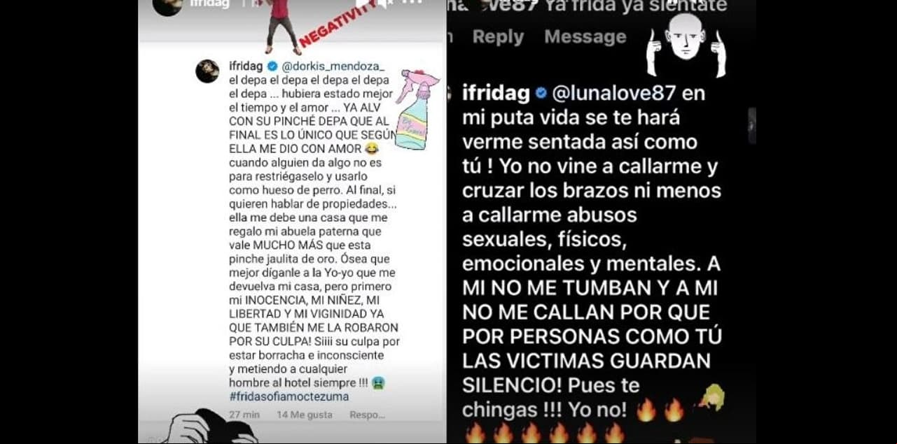 Frida Sofía volvió a hacer fuertes declaraciones contra su mamá, luego de que se dio a conocer que la habría dejado fuera de su testamento.