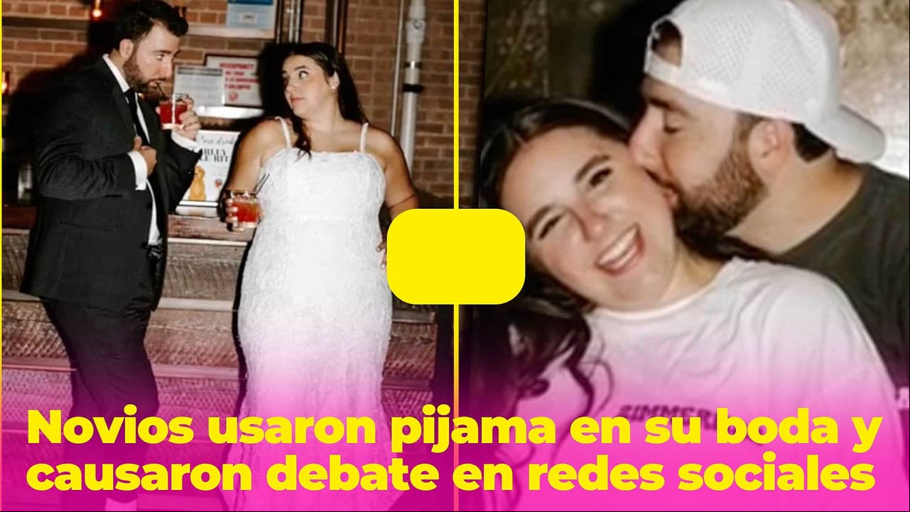Estos novios usaron pijama en su boda y su decisión causó debate en redes sociales