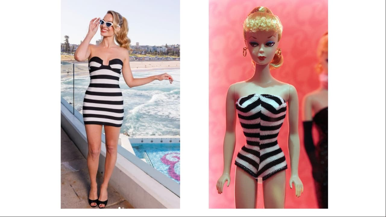 Margot Robbie se viste como la muñeca Barbie