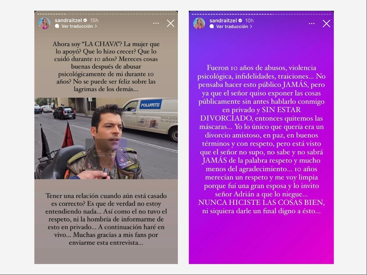 Sandra Itzel arremetió contra Adrián Di Monte después de una entrevista del actor.