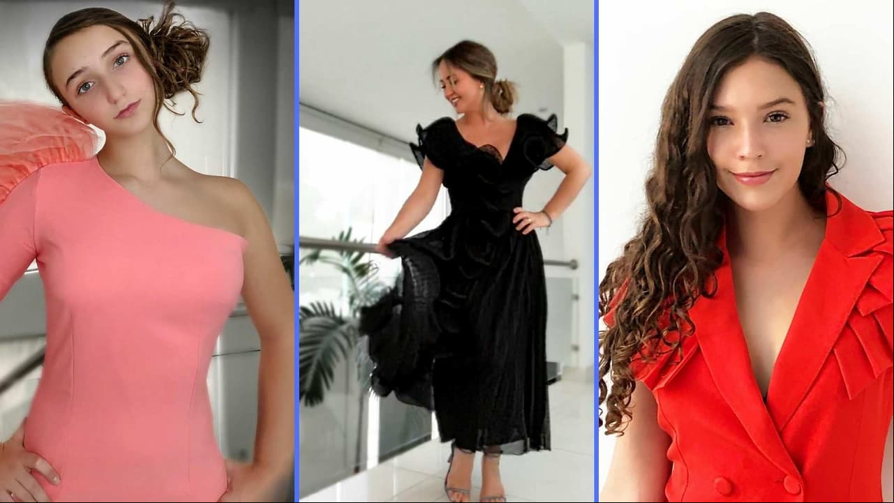 ¡Como todas unas señoritas!: Mía y Nina modelan elegantes vestidos junto a su mamá, Andrea Legarreta