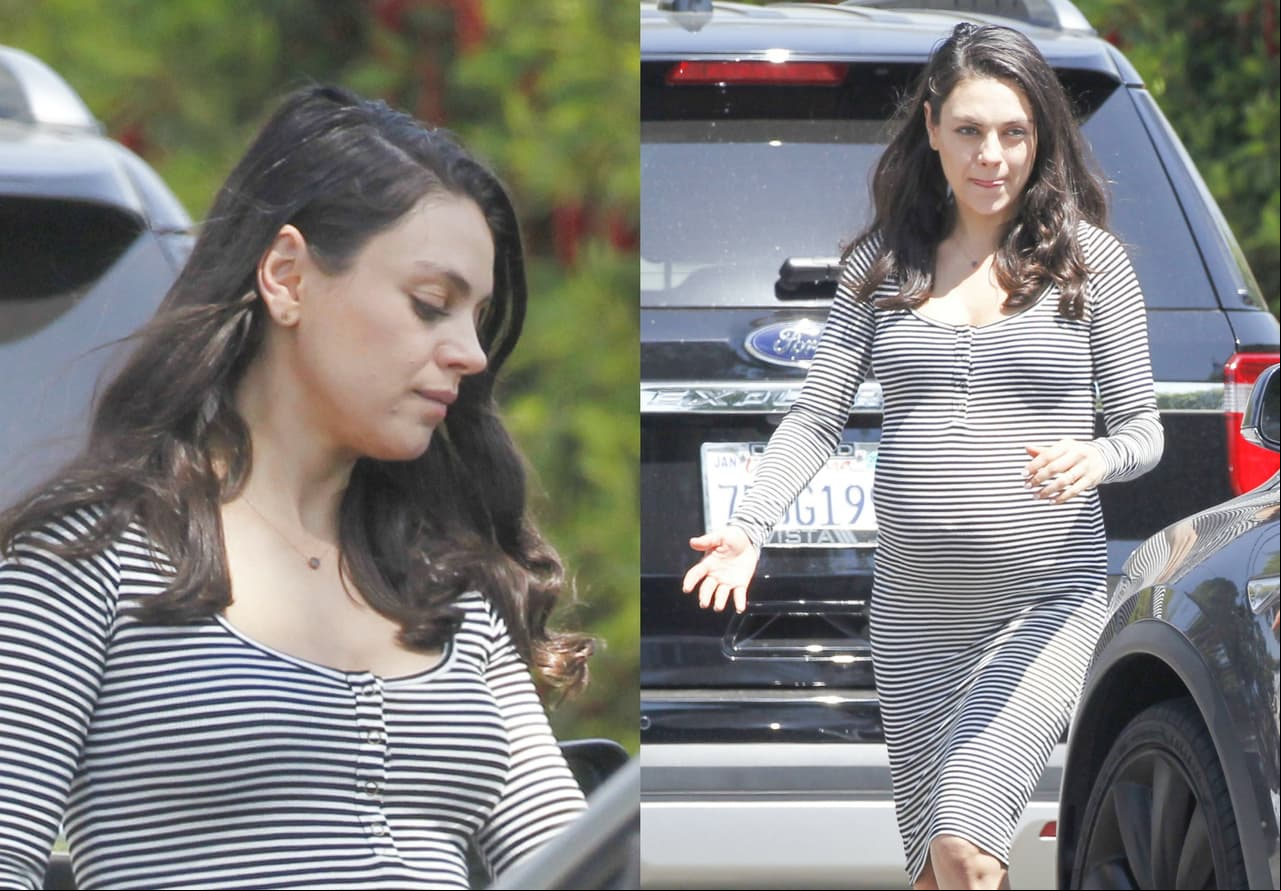 La barriga de embarazo de Mila Kunis está enorme