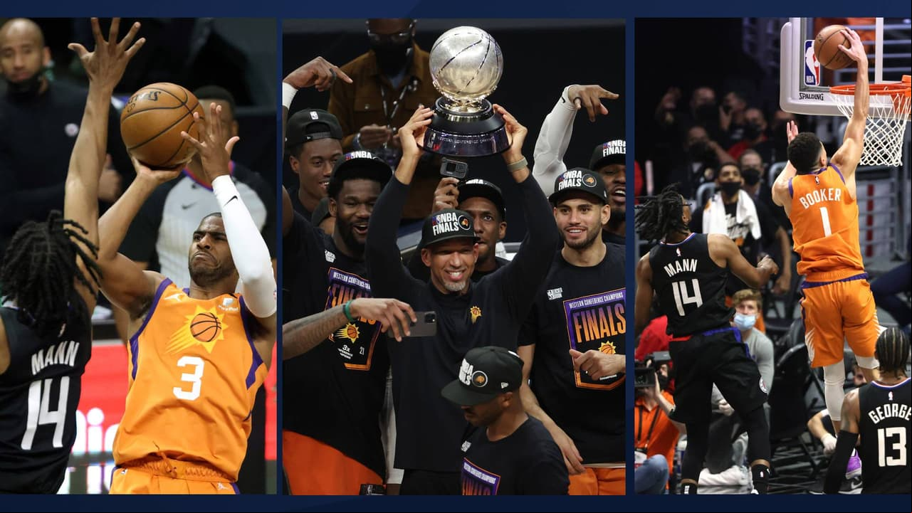 Con todo y empujón, 3 lleva a los Suns a las Finales tras 28 años