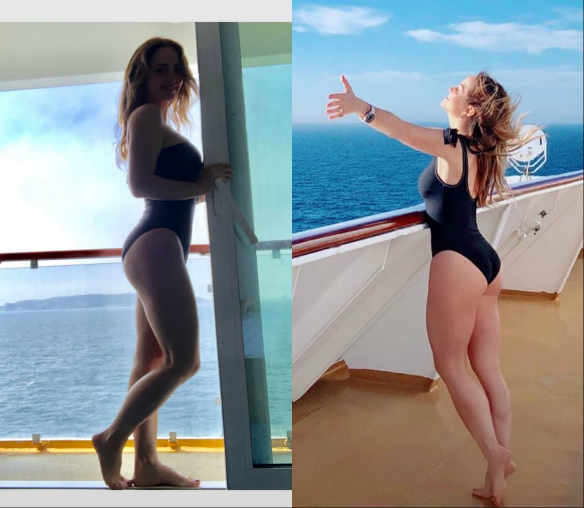 En julio de 2019, Andrea Legarreta y sus hijas se fueron de viaje a Escocia, donde a bordo de un crucero deslumbraron con su belleza. La presentadora lució un traje negro, con el que recibió reacciones de famosos como José Eduardo Derbez, Raúl Araiza, Ingrid Martz, Juan Diego Covarrubias, Eduardo Santamarina, Alme cero, entre otros.