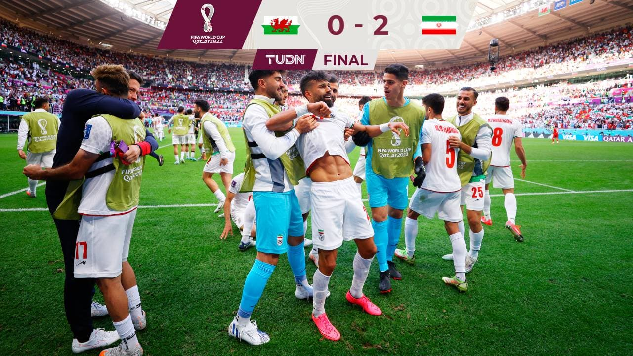 ¡Pudo ser goleada! Irán vence a Gales en tiempo de compensación