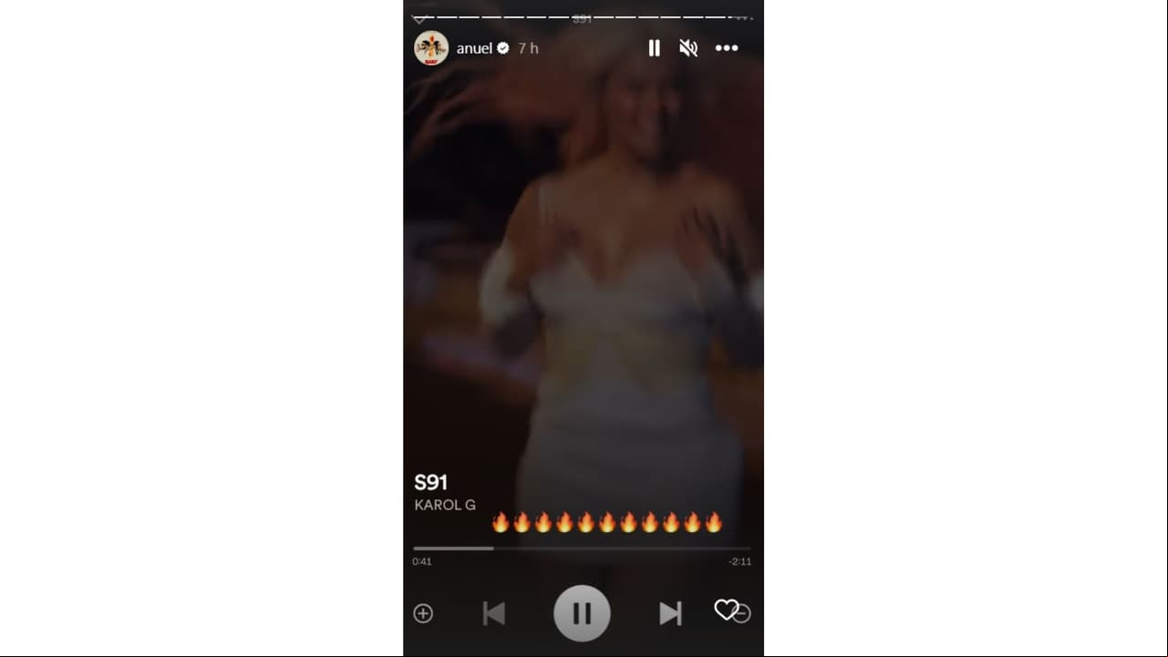 Anuel reveló que escuchaba la nueva canción de Karol G.
