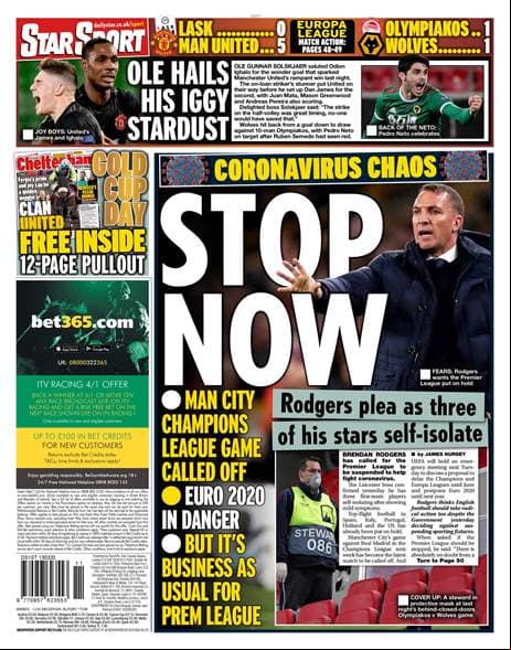 La prensa en el mundo deportivo reacciona ante la inminente crisis que se vive a causa del COVID-19 ¡Así las portadas en los diarios deportivos más importantes!
