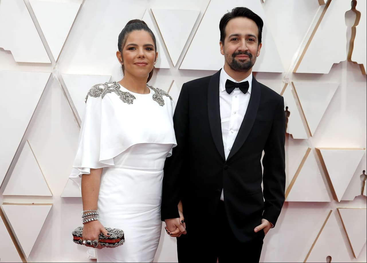 Lin Manuel-Miranda llegó acompañado de Vanessa Nadal.