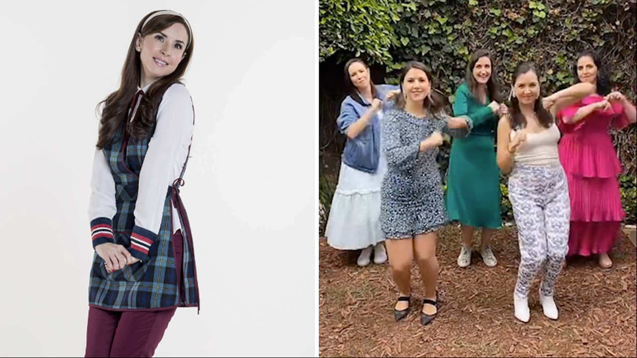 ‘La Nena’ baila con sus 5 gemelas y lo hacen igualito